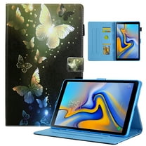 Dteck Flip Case for Samsung Galaxy Tab A7 Lite 8.7-inch 2021 Tablet models SM-T220 / T225, Cute Pattern PU Leather Folio Case Multi-angle Stand Cover with Card Slots,24 Gold Butterfly
