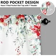 thumbnail image 5 of Christmas Kitchen Curtains and Valance Set of 3, Xmas Holly Red Berry Kitchen Window Tier Curtains Farmhouse Window Valances Rod Pocket Panels for Winter Christmas Holiday Home Decor, 5 of 6