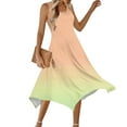 thumbnail image 6 of Casual Gradient Color Mini Sundress for Women Teen Girls Spring Summer Outing Beach Dresses Baggy Sleeveless Dresses, 6 of 8