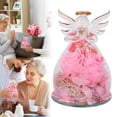 thumbnail image 1 of AKEGAMN Preserved Rose Birthday For Mon Angel Figurines With LED Light Rose In Angel Statue Glass Cover Valentines Day Rose For Wife Anniversary Wedding Eternal Roses Represent Eternal Love - A for, 1 of 9