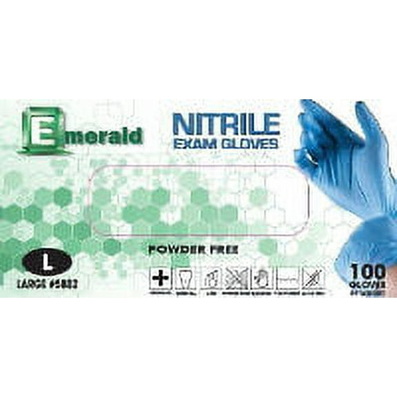 Emerald Nitrile 3.5 mil Exam Glove Size Small Case of 1000