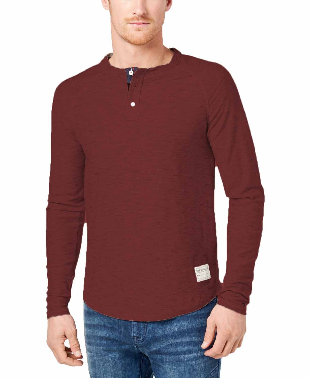 tommy hilfiger burgundy t shirt