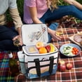 thumbnail image 5 of FORMRS Insulated Cooler Bag 24 Cans Capacity Soft Leakproof Lunch Box with Side Pockets, Abstract Painting, 5 of 7