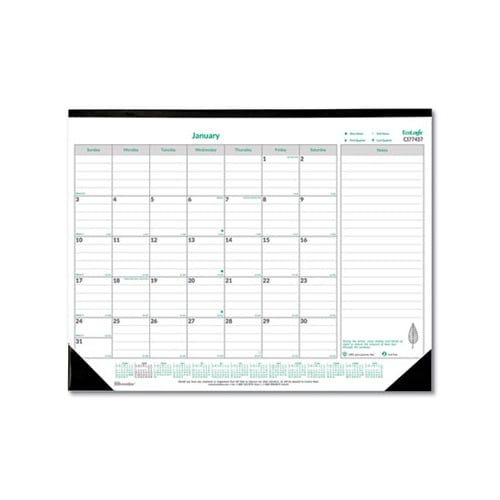 EcoLogix Monthly Desk Pad Calendar 22 x 17, 2022