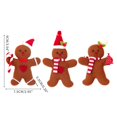 thumbnail image 3 of 3pcs Gingerbread Man Ornaments for Christmas Tree Assorted Plastic Gingerbread Figurines Ornaments for Christmas Tree Hanging Decorations, 3 of 6
