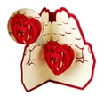 thumbnail image 4 of DEEPCRAFF Paper 3D Heart Greeting Card Red for Invitations Thanksgiving and Wedding Wishes, 4 of 8