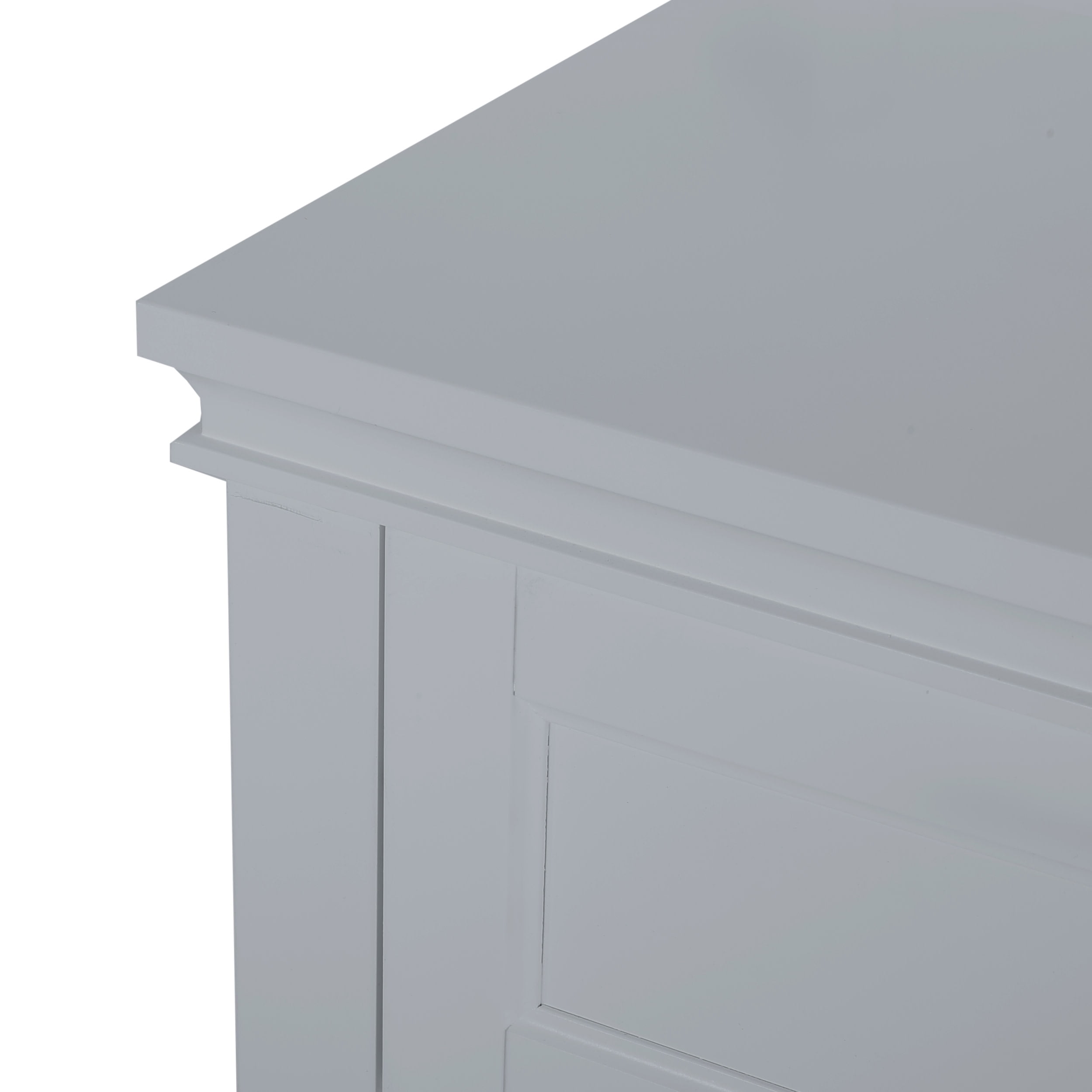 Noble House Tracey 2 Door Bathroom Floor Storage Cabinet with Drawer, Gray