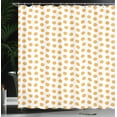 thumbnail image 3 of Ambesonne Orange Pattern Shower Curtain, Citrus Fruit Circles, 69"Wx70"L, White and Marigold, 3 of 4