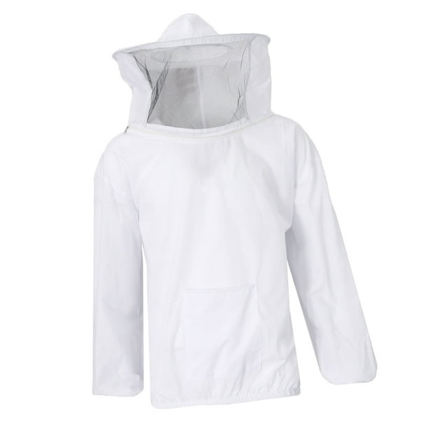 L Tamaño Apicultura Chaqueta Velo Traje Sombrero Tire Sobre Smock Equipo De Protección Sunnimix Chaqueta de apicultura profesional