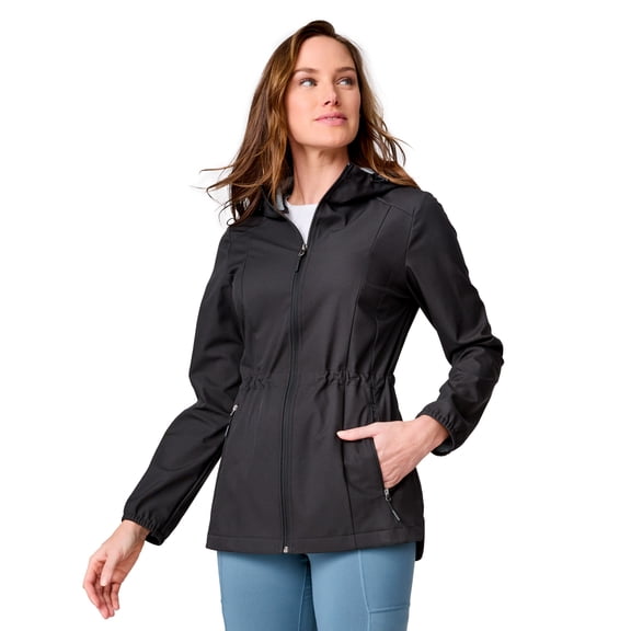 Free Country Women's X2O Anorak Rain Jacket Black L