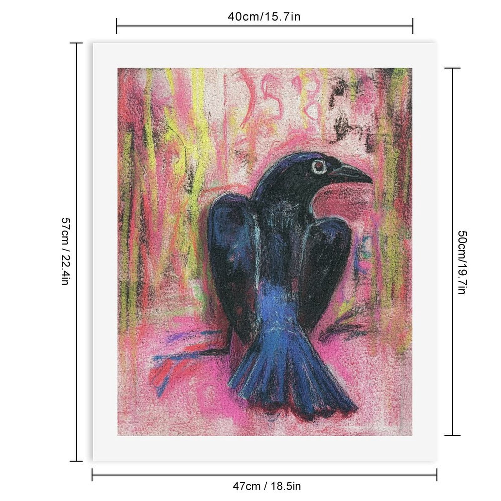 Paint By Numbers Kit for Adults Beginner - DIY Blue Bird Abstract Art Background Canvas Painting Kits for Adults, Frameless Paint By Number for Adults for Home Wall Decor 16x20 Inch