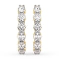 thumbnail image 3 of Lab Diamond Hoop Earring | 1 Carat IGI Certified Oval Shape Saylor Hoop Earrings | 14K Yellow Gold | Prong Setting FG-VS1-VS2 Quality | Friendly Diamonds, 3 of 5