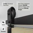 thumbnail image 6 of 50" X 84" Pine Solid Core Wood Unfinished K/Plank Bi-Fold Barn Door With Installation Hardware Kit, 6 of 8