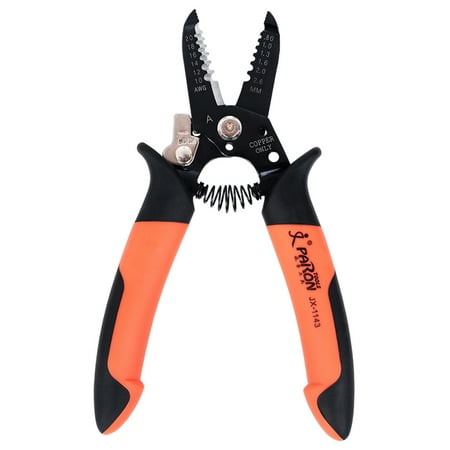 

PARON 6-hole Multifunctional Wire Stripper Fine Grinding Stripping Shearing Type Wire Clamping Pliers Double-layer Two-color Comfortable Handle Wire Cutting Pliers AWG20-10 0.8-2.6mm² JX-114