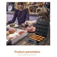 thumbnail image 5 of Mini Donut Maker - Máquina para hacer donuts para el hogar, hace 12 donuts, superficie antiadherente, cocción segura para niños, un regalo único de mini electrodoméstico, 5 of 5