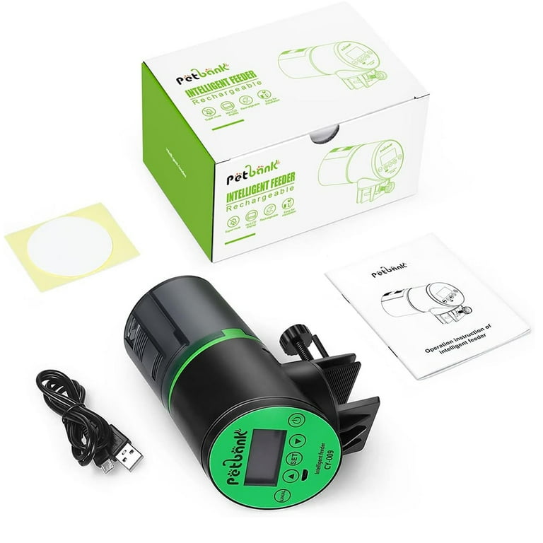 Petyoung Automatische visvoederbak, wifi-afstandsbediening of automatische timer voor aquarium, stroomvoorziening via USB