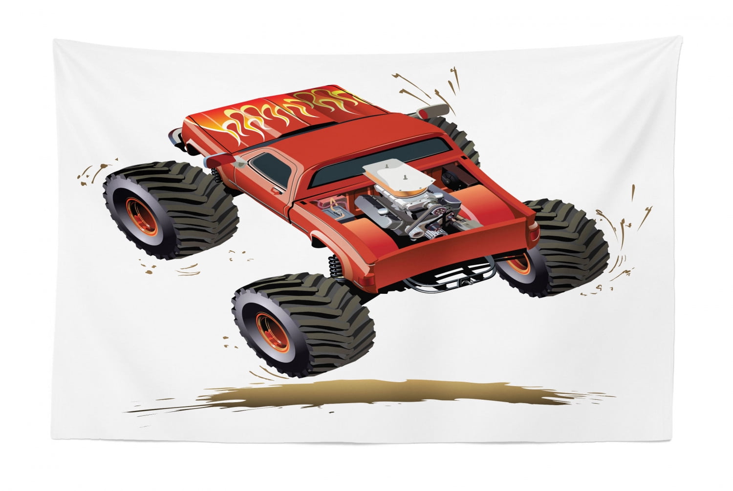 Race Car Tapestry, Composition of 3 Cool Sports Vehicles with Numbers ...