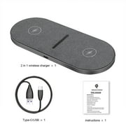 40W Wireless Charging Pad, Dual 20W Fast Wireless Charging Mat for iPhone 15/14 13 12 11/Pro/Pro Max/Mini/SE/X/XS,Apple Airpods 3/2/Pro,for Samsung Galaxy s22/Note/Bud+