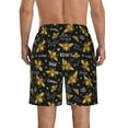 thumbnail image 3 of Naloa Hohey Bee Golden Embroidery Men's Beach Shorts, Surfing shorts, Swim trunks, Quick Dry Swim Trunks for Surfing Beach Fun - Large, 3 of 9