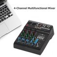 thumbnail image 2 of Professional 4-Channel Mixing Console USB Mixer with Sound Card Effects Console Computer Tuning Soundcard Mixer with BT Connection Reverb Gain High and Low Tone Adjustment for Home Recordin, 2 of 7