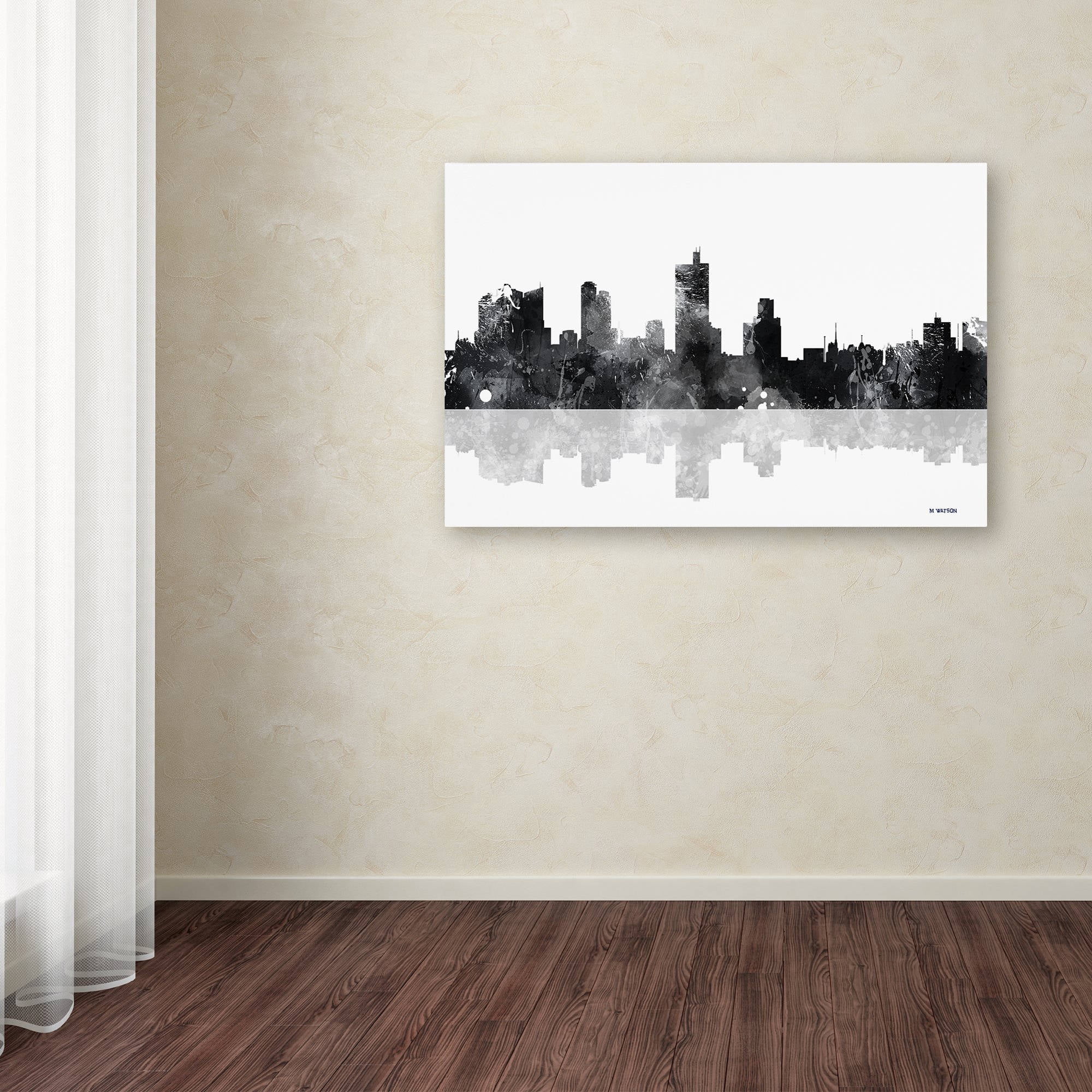 Trademark Fine Art "Fort Worth Texas Skyline BG-1" Canvas Art by Marlene Watson