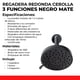 thumbnail image 2 of Regadera Redonda Urrea 3 Funciones Baño Negra Mate 3031FB.2, 2 of 8