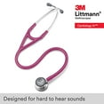 thumbnail image 5 of 3M Littmann Cardiology IV Diagnostic Stethoscope, Standard-Finish Chest Piece, Raspberry Tube, Stainless Stem and Headset, 27 Inch, 6158, 5 of 5
