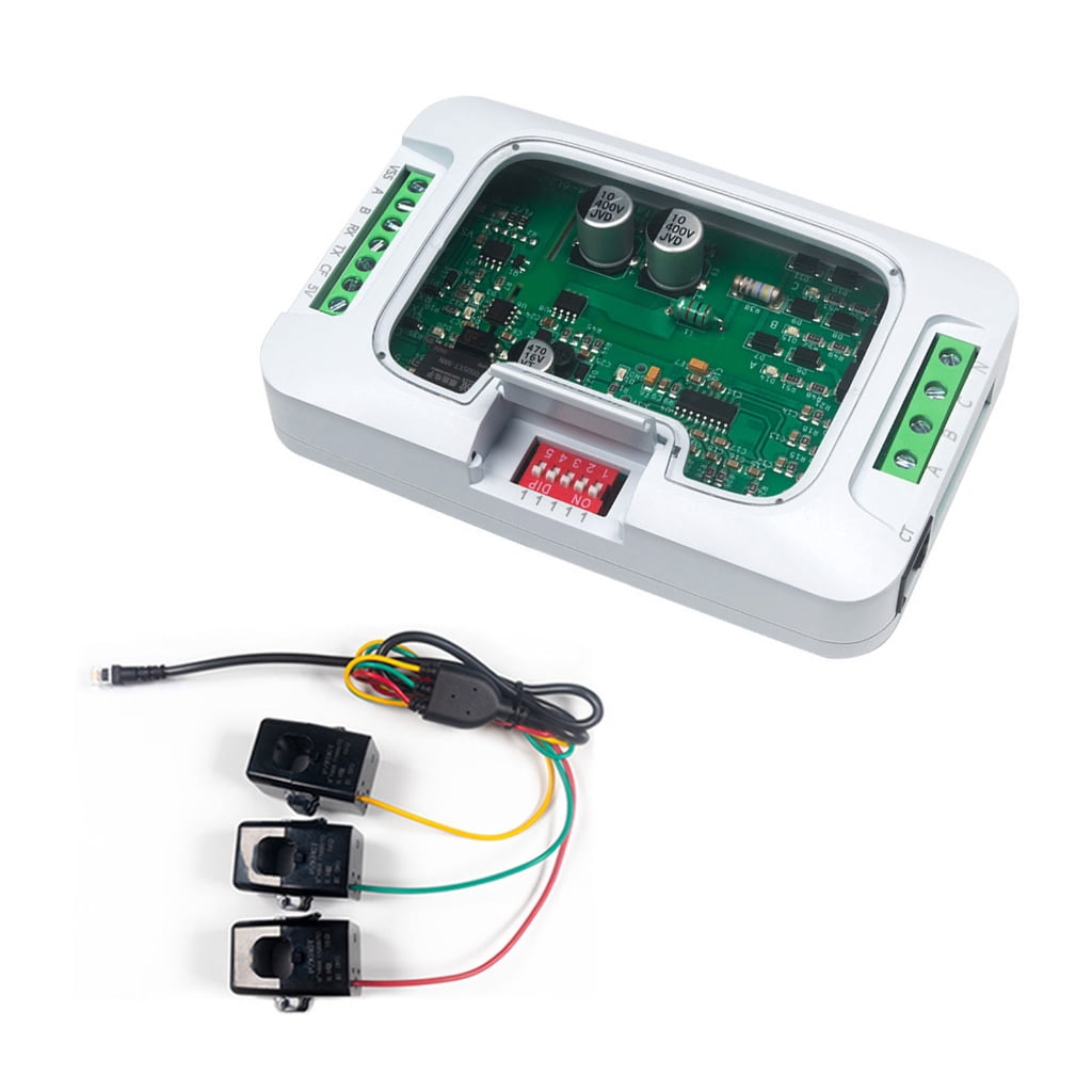 Energy Meter Wattmeter Clear View DIN Rail 100A AC 220/380V Modbus Power Monitor Three Phase AC Energy Meter Module