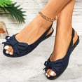 thumbnail image 5 of Xdegoge Slingback Flats for Women Peep Toe Elegant Layered Bowknot Decor Suede Like Slip On Dressy Casual Office Work Everyday Comfort Summer Footwear, 5 of 9