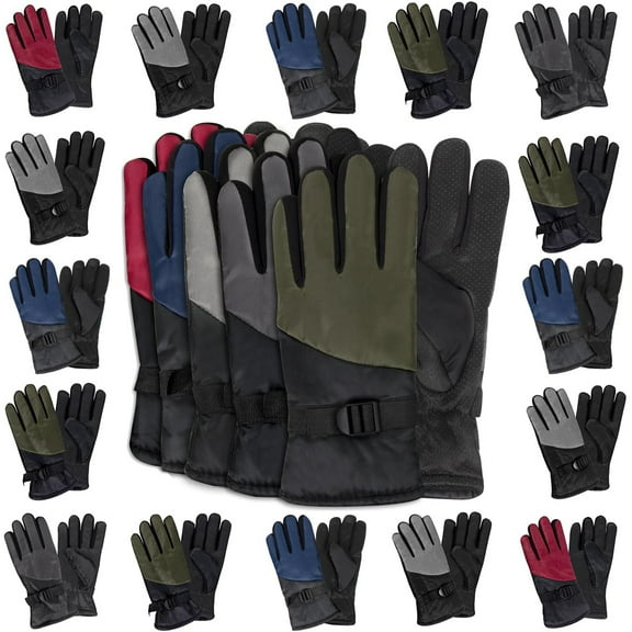 Trail maker Winter Gloves Adult Snow Gloves Bulk Winter Gloves 50 Pair for Adult Women, Men, Warm for Extreme Weather Waterproof Insulated Gloves