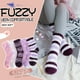 thumbnail image 2 of Calcetines EBMORE Fuzzy Cozy para mujer, cálidos e inviernos, morados, 2 of 7