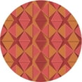 thumbnail image 1 of Ahgly Company Machine Washable Indoor Round Transitional Bright Orange Area Rugs, 6' Round, 1 of 7