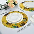 thumbnail image 6 of Mardi Gras Round Placemats Non-Slip Table Mat Heat Resistant Placemat for Dining Table Kichen Party Table Diameter 15.4 inch Set of 4 Home Decor Gifts, 6 of 7