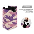 thumbnail image 3 of Yayeee Freestanding Laundry Hamper with Handle Collapsible Large Storage Basket for Clothes, Purple Wave Pattern, 3 of 7