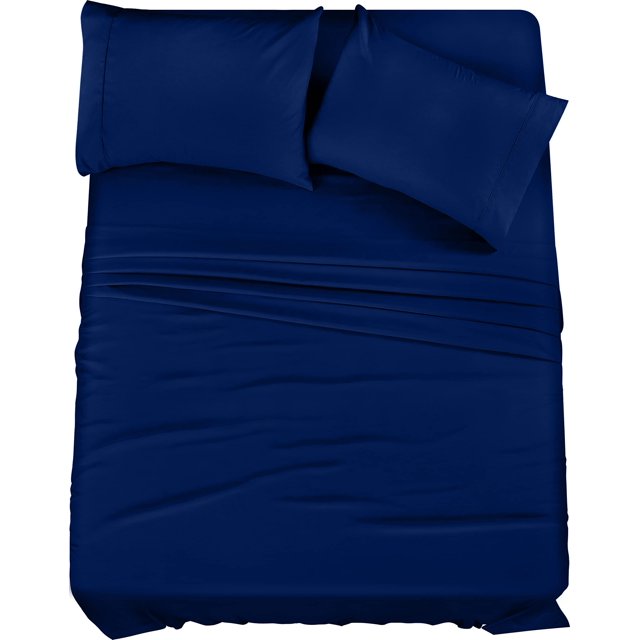 Juego de sábanas Utopia Bedding Queen de microfibra cepillada, color azul