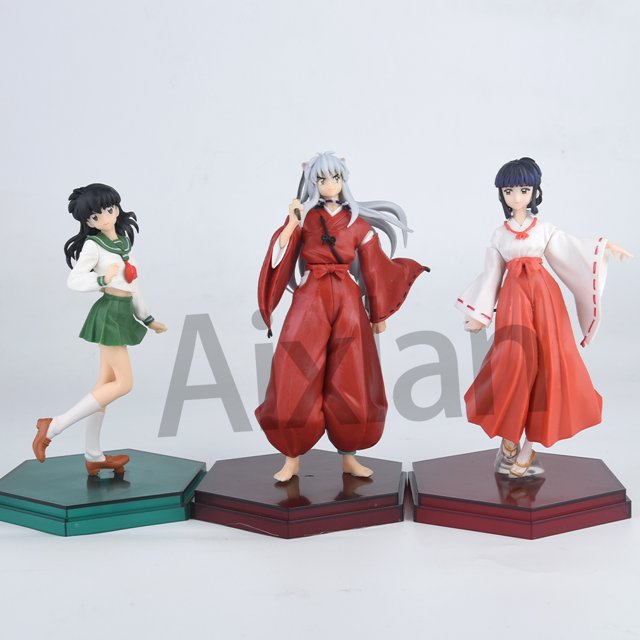 20cm Anime Inuyasha Figure Inuyasha Kikyō Sesshoumaru Higurashi Kagome PVC Action Figure Model Toys Collectible Model Toy Gift