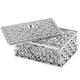 thumbnail image 3 of Elegantes cajas de dulces con diseño de cuadrícula para recuerdos de boda (juego de 12) A-plata, 3 of 9