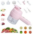 thumbnail image 1 of Lubelski 1 Set 200Ml 6-in-1 Electric Wireless Vegetable Cutter Mini Handheld Garlic Masher Food Slicer Type-C Charging Vegetable Chopper for Kitchen Gadget, 1 of 8