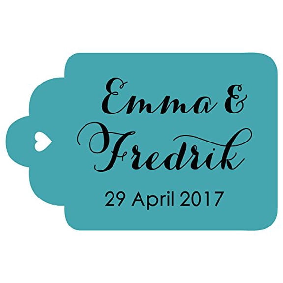 100 PCS Rectangular Personalized Wedding Favor Gift Paper Tags Custom Made Hang Tags - Colors Available