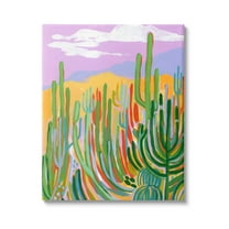 Stupell Industries Modern Desert Scenery Cactus Plants Painting Gallery Wrapped Canvas Print Wall Art, Design by Laura Marr