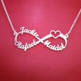 thumbnail image 2 of Collar personalizado de acero inoxidable con nombre infinito, joyería Bohemia, colgante con placa de identificación de corazón personalizado, collar cruzado, regalos para dama de honor Tan Jianjun unisex, 2 of 2