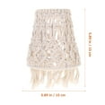 thumbnail image 2 of COMPUKAS Natural Texture Table Lampshades Iron Wire Frame Beige 1Set for Living Rooms, 2 of 6