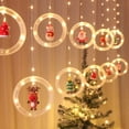 thumbnail image 4 of Luces de cortina navideñas con LED USB, novedad, árboles de Navidad para ventanas y techos, 4 of 8
