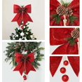 thumbnail image 2 of Jinsinto 4PCS. Christmas Tree Red Bow Tie Pine Pendant - 30*25CM, 2 of 5