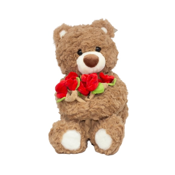 Oso De Peluche Ultra Suave Con Ramo De Rosas Desmontable
