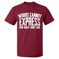 thumbnail image 2 of OXI T-Shirt - Woros Cannot Express, Basic Casual T-Shirt for Men's and Women Fleece T-Shirt Short Sleeve - Maroon X-Large, 2 of 3