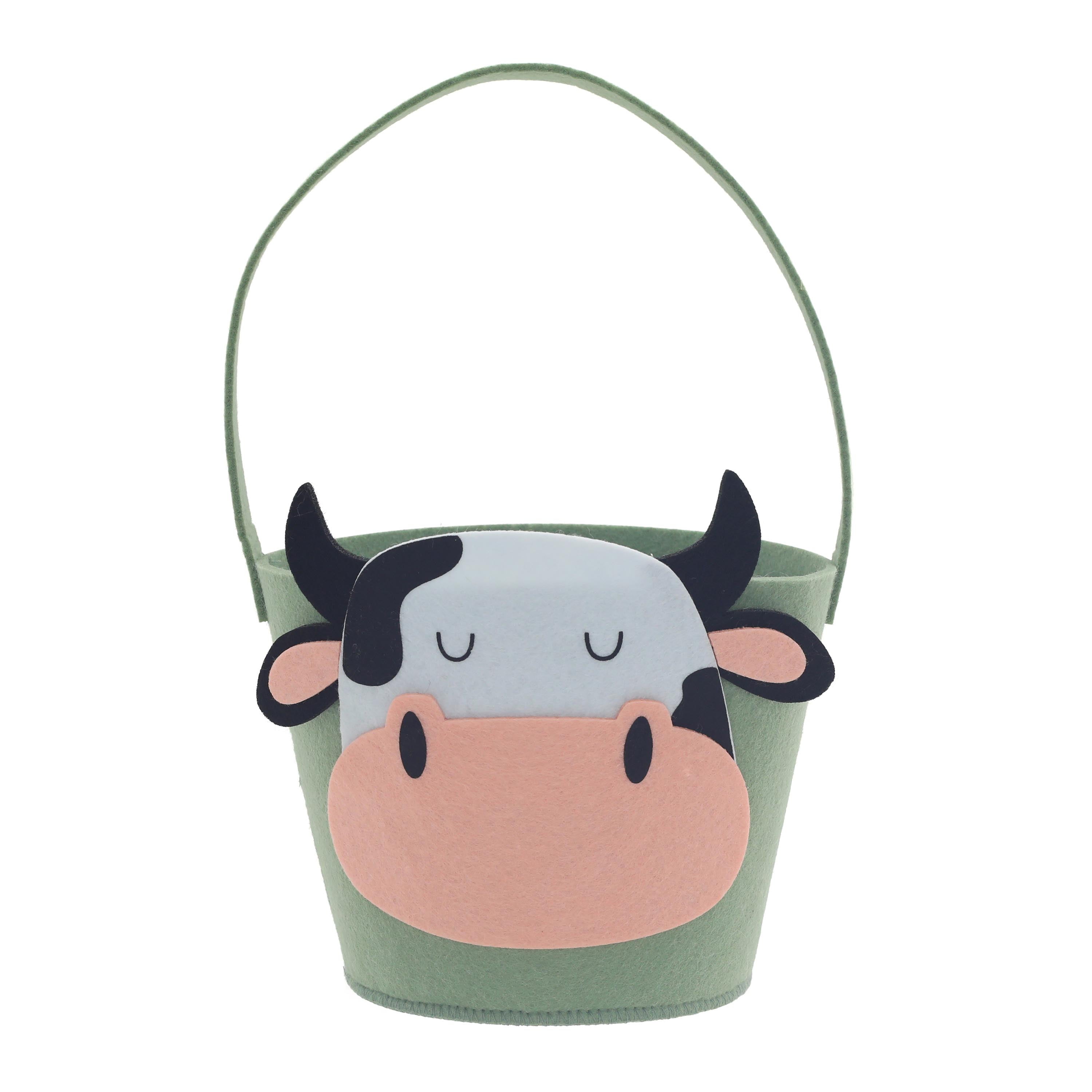 3D Cow Felt Easter Basket