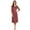 Bpol Burgundy, variant on Women's Casual Loose Fit 3/4 Sleeve Jersey Knit A-Line Polka Midi Dress