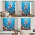 thumbnail image 6 of Funny Diving Pig Sheer Curtains 54 Inches Long, Ocean Sea Coastal Coral Fish Marine Life Light Filering Curtains, Breathable Simi Curtain Privacy Drapes for Kitchen Bathroom Small Window Treatment, 6 of 9