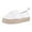White, variant on Fesfesfes Shoes Women Round Toe Solid Color Casual Asakuchi Knot Sponge Cake Fashion Shoes 40(7.5)